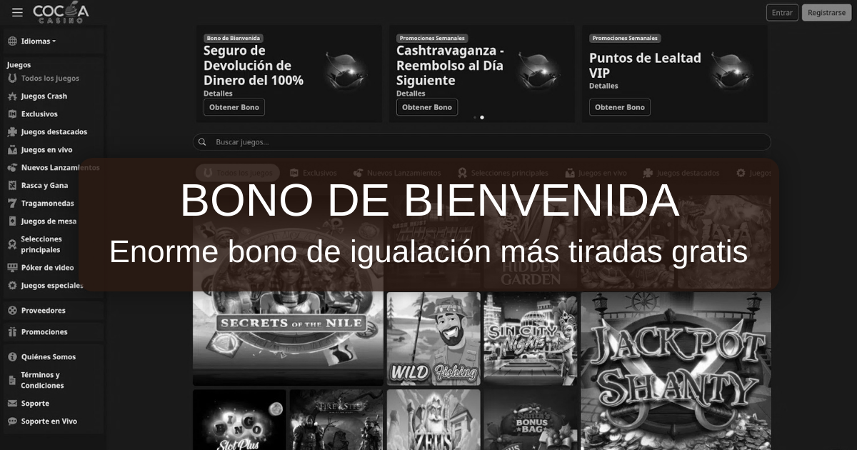Cocoa Casino: conoce el bono de bienvenida del 200%